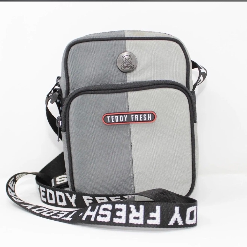 Teddy Fresh Gray Two-Tone Crossbody Bag